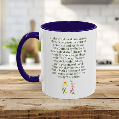 March Birth Month Flower Mug