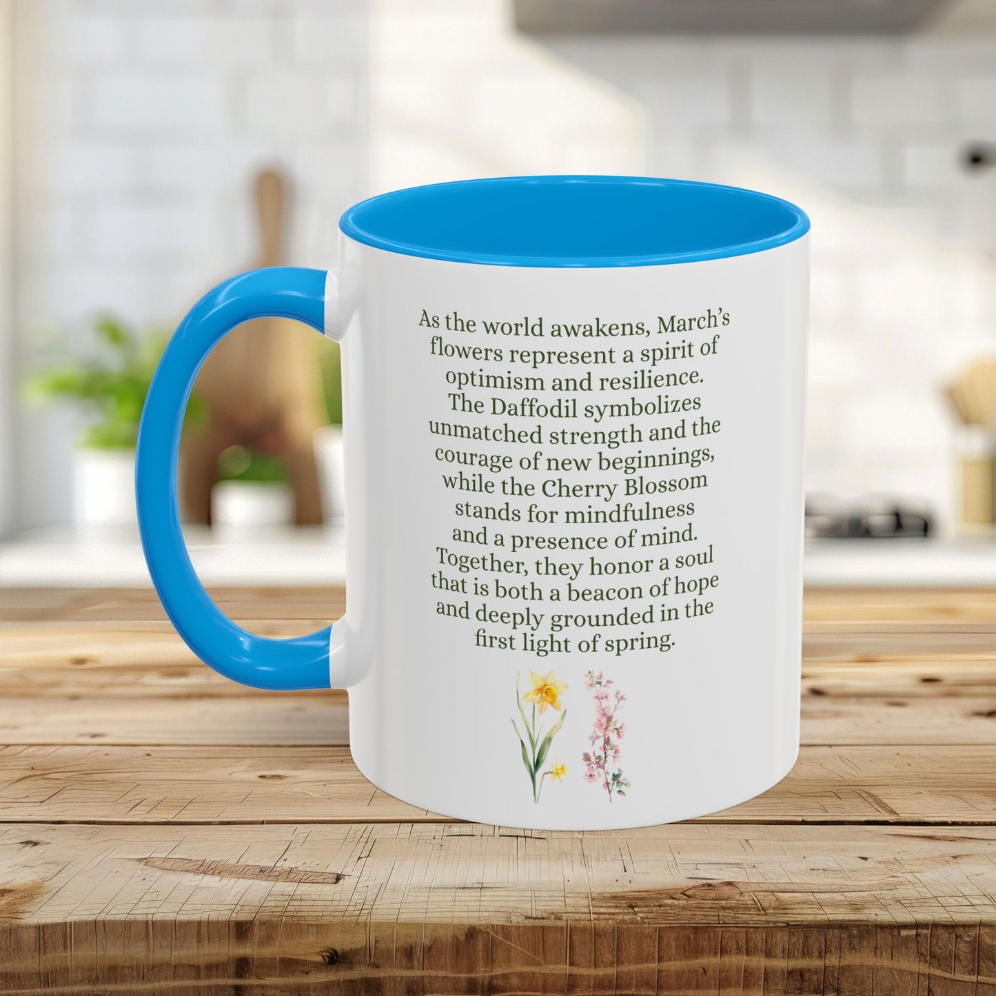 March Birth Month Flower Mug