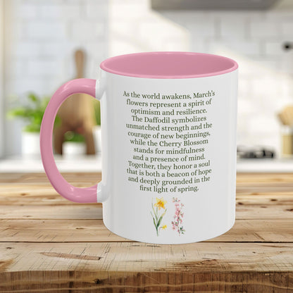 March Birth Month Flower Mug