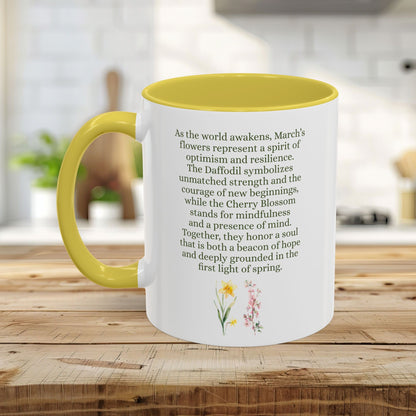 March Birth Month Flower Mug