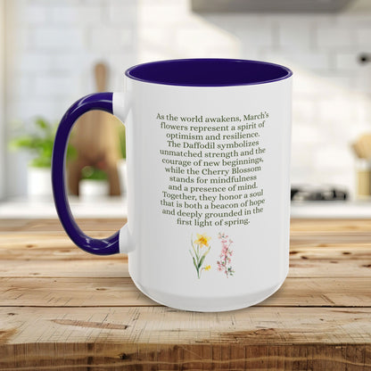 March Birth Month Flower Mug