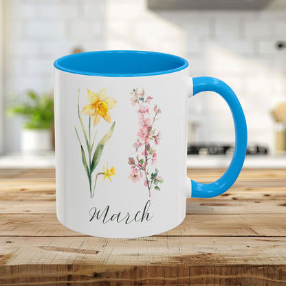 March Birth Month Flower Mug
