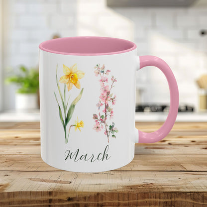 March Birth Month Flower Mug