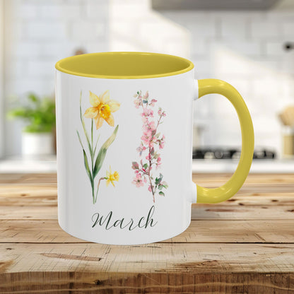 March Birth Month Flower Mug