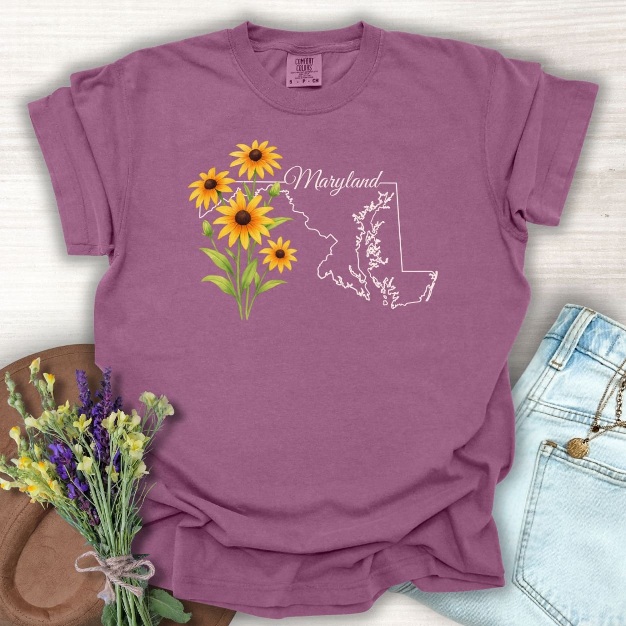 Maryland State Flower T-Shirt -  Black-Eyed Susan