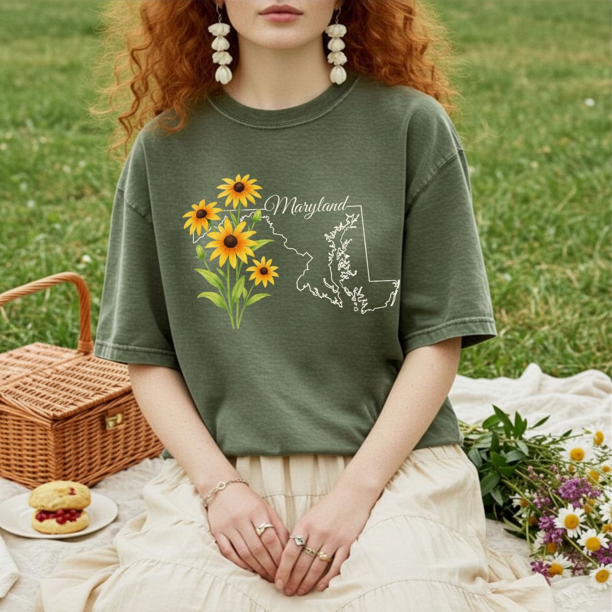 Maryland State Flower T-Shirt -  Black-Eyed Susan