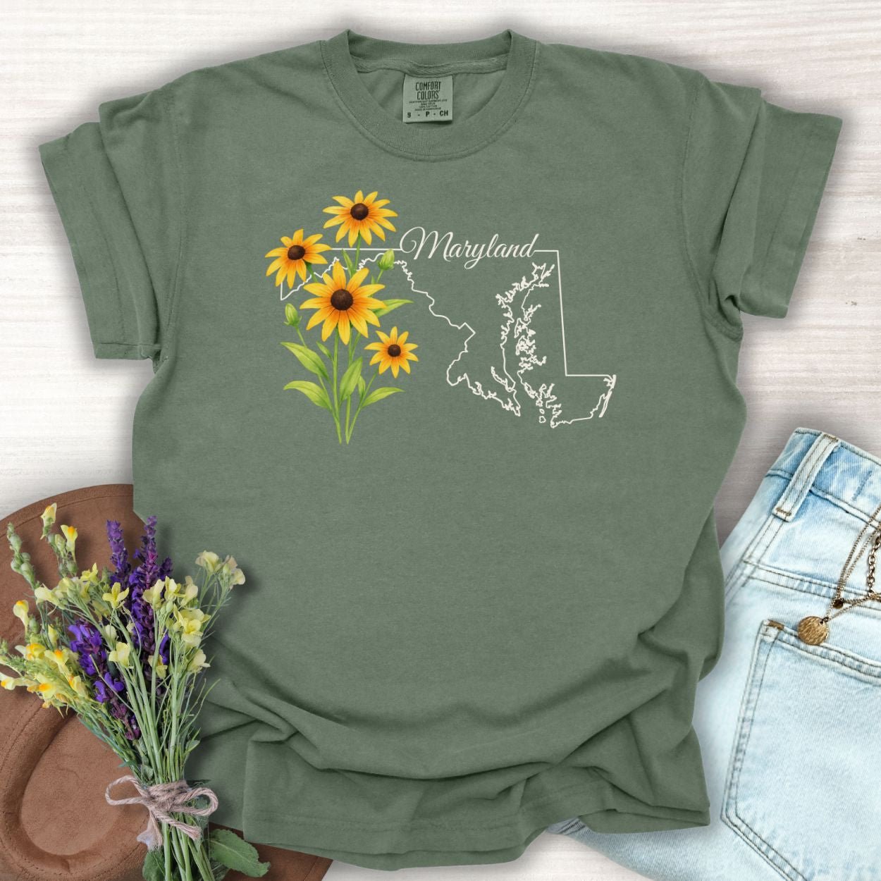 Maryland State Flower T-Shirt -  Black-Eyed Susan
