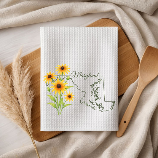 Maryland State Flower Tea Towel – Black Eyed Susan
