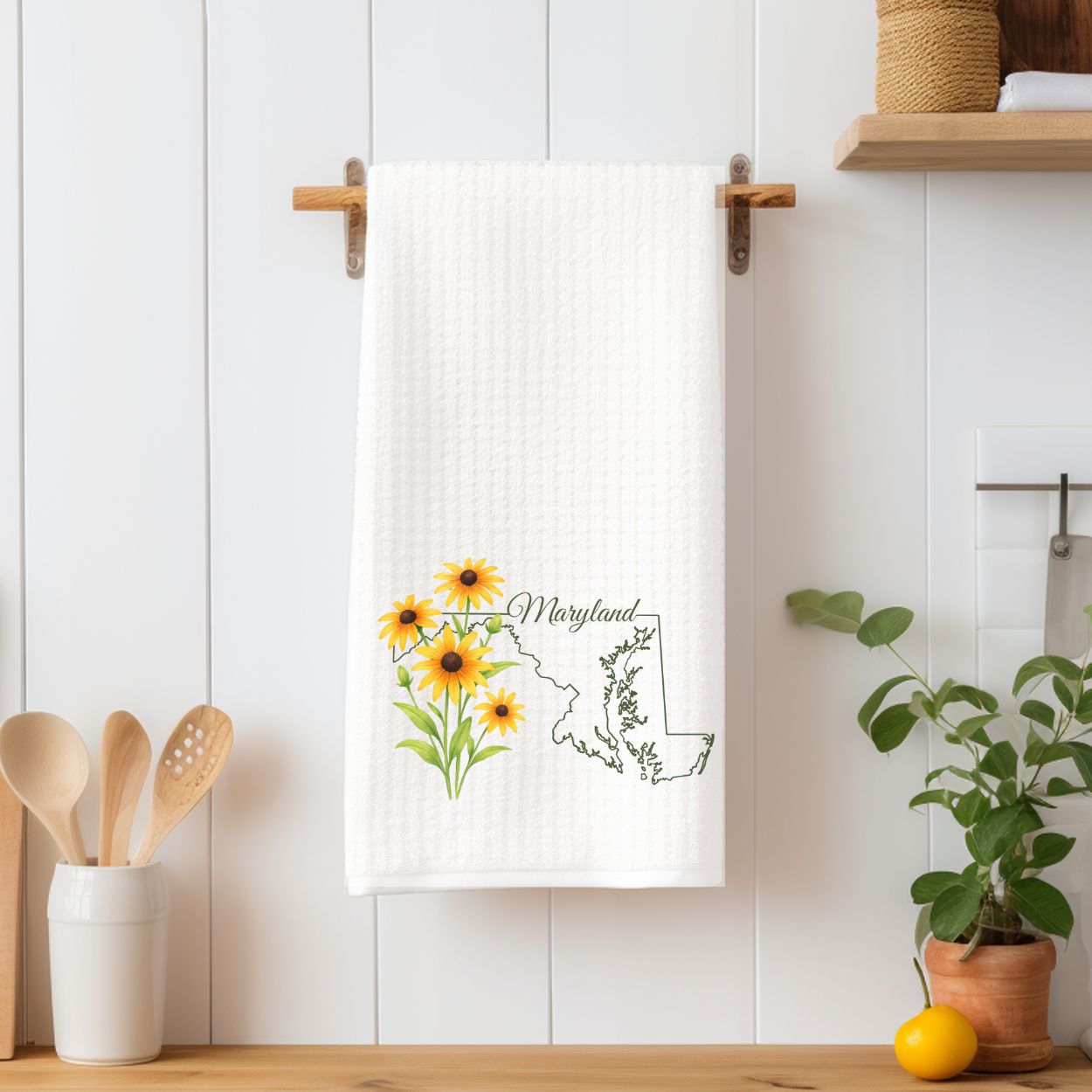 Maryland State Flower Tea Towel – Black Eyed Susan