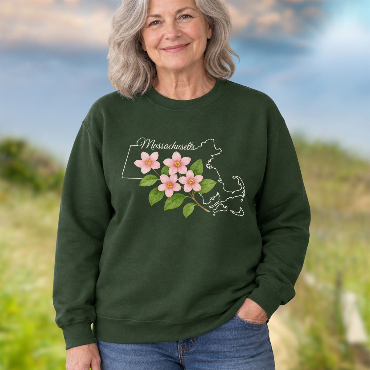 Massachusetts State Flower Sweatshirt — Mayflower