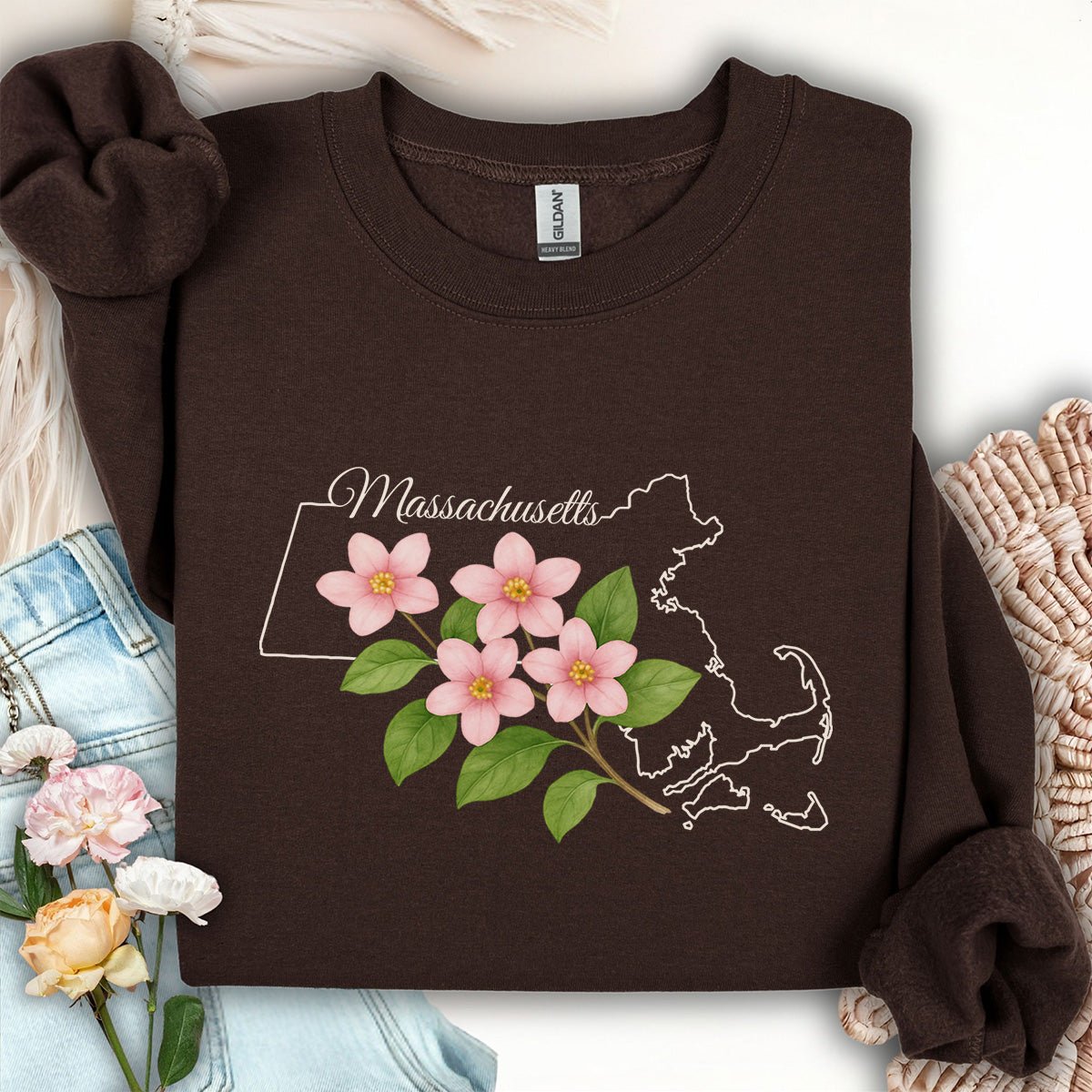 Massachusetts State Flower Sweatshirt — Mayflower