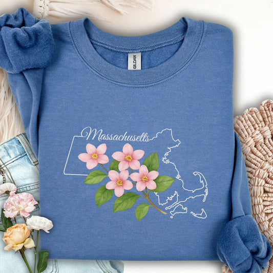 Massachusetts State Flower Sweatshirt — Mayflower