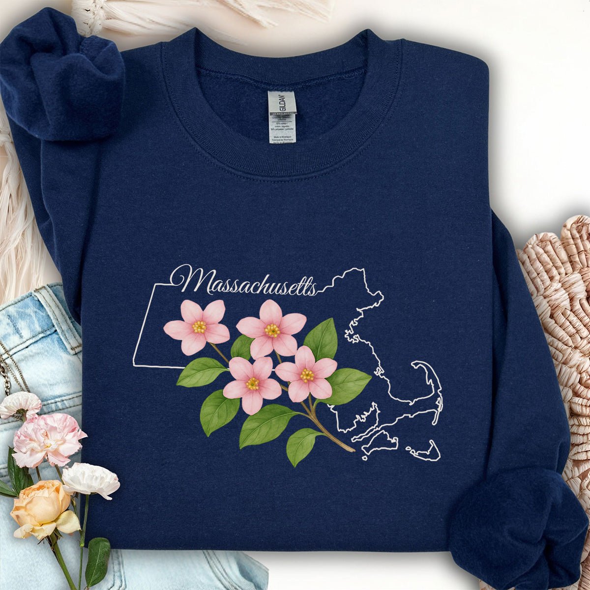 Massachusetts State Flower Sweatshirt — Mayflower