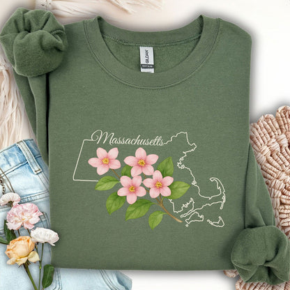 Massachusetts State Flower Sweatshirt — Mayflower
