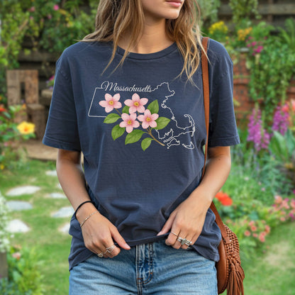 Massachusetts State Flower T-Shirt — Mayflower