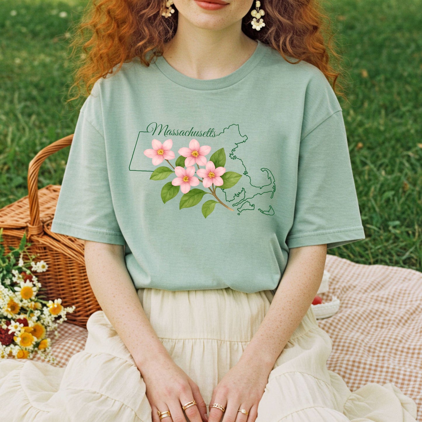 Massachusetts State Flower T-Shirt — Mayflower