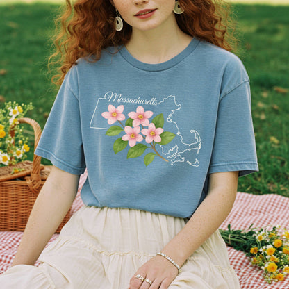 Massachusetts State Flower T-Shirt — Mayflower