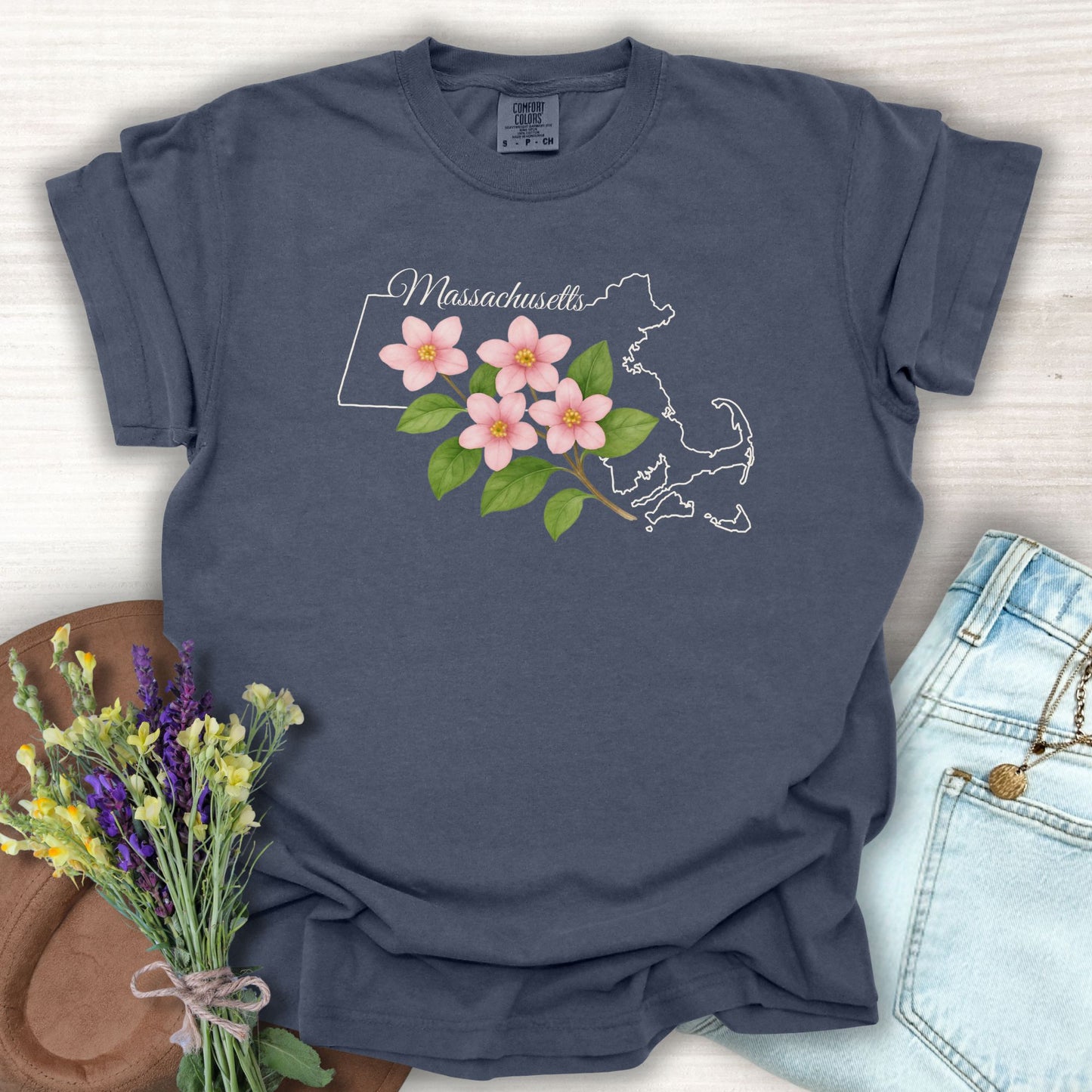 Massachusetts State Flower T-Shirt — Mayflower