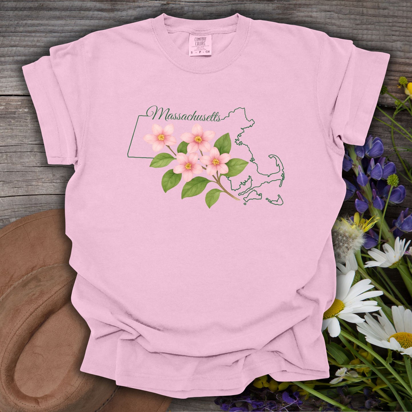 Massachusetts State Flower T-Shirt — Mayflower