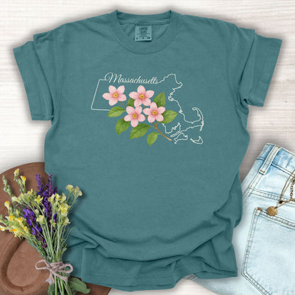 Massachusetts State Flower T-Shirt — Mayflower