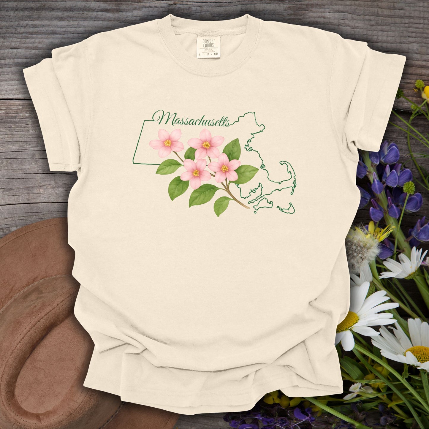 Massachusetts State Flower T-Shirt — Mayflower