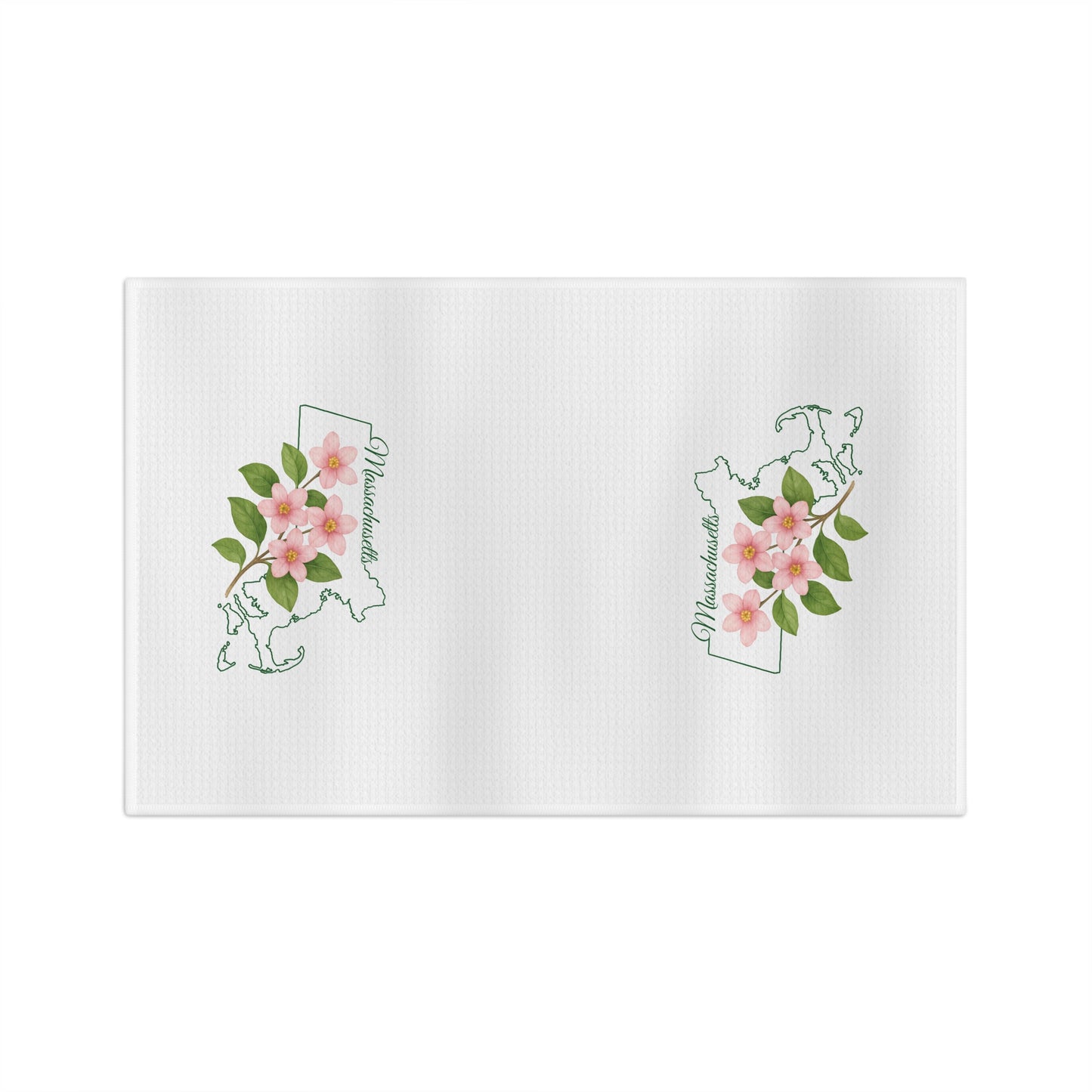 Massachusetts State Flower Tea Towel — Mayflower