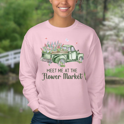 Meet Me at the Flower Market Vintage Long Sleeve Tee
