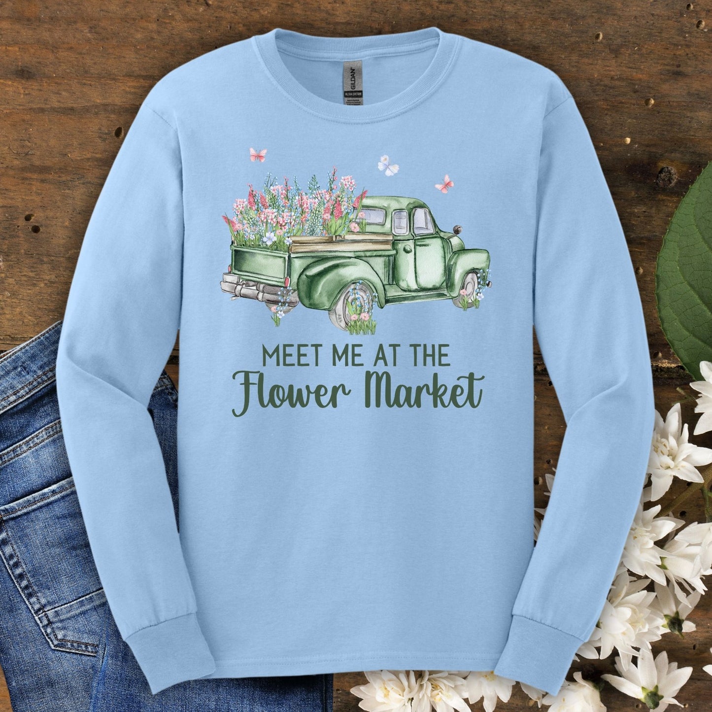 Meet Me at the Flower Market Vintage Long Sleeve Tee