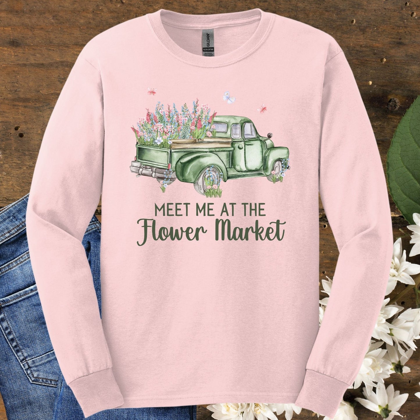 Meet Me at the Flower Market Vintage Long Sleeve Tee