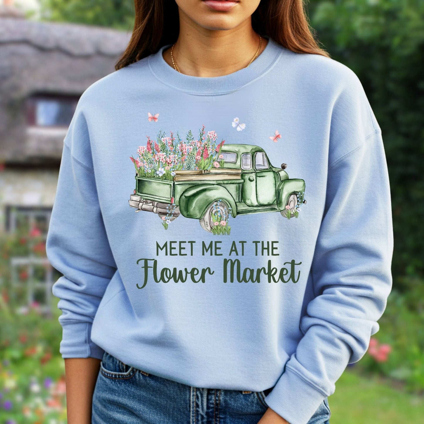 Meet Me at the Flower Market Vintage Sweatshirt