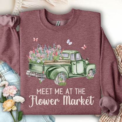 Meet Me at the Flower Market Vintage Sweatshirt