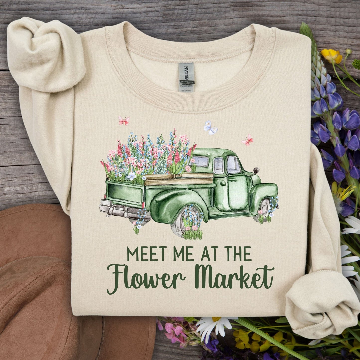 Meet Me at the Flower Market Vintage Sweatshirt