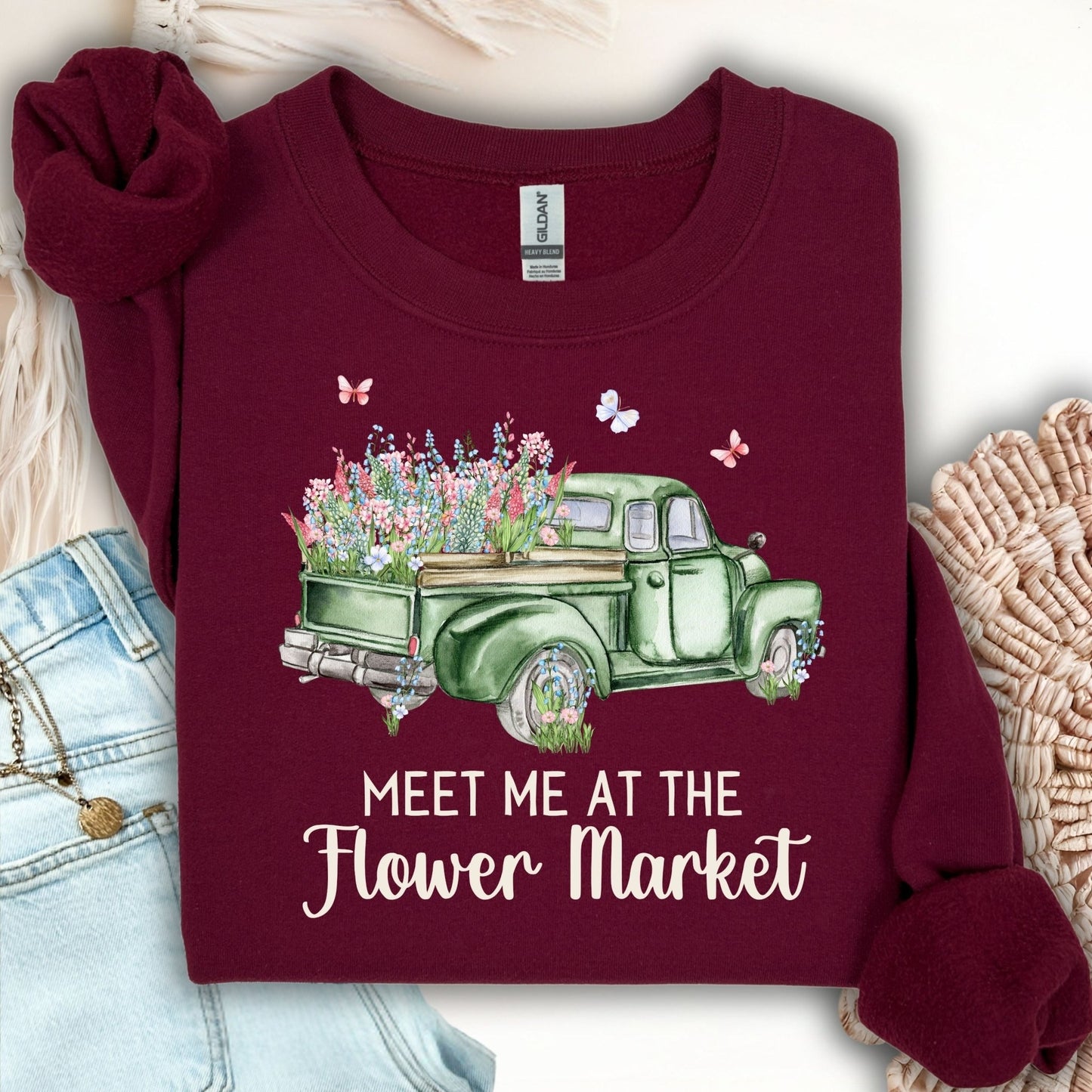 Meet Me at the Flower Market Vintage Sweatshirt