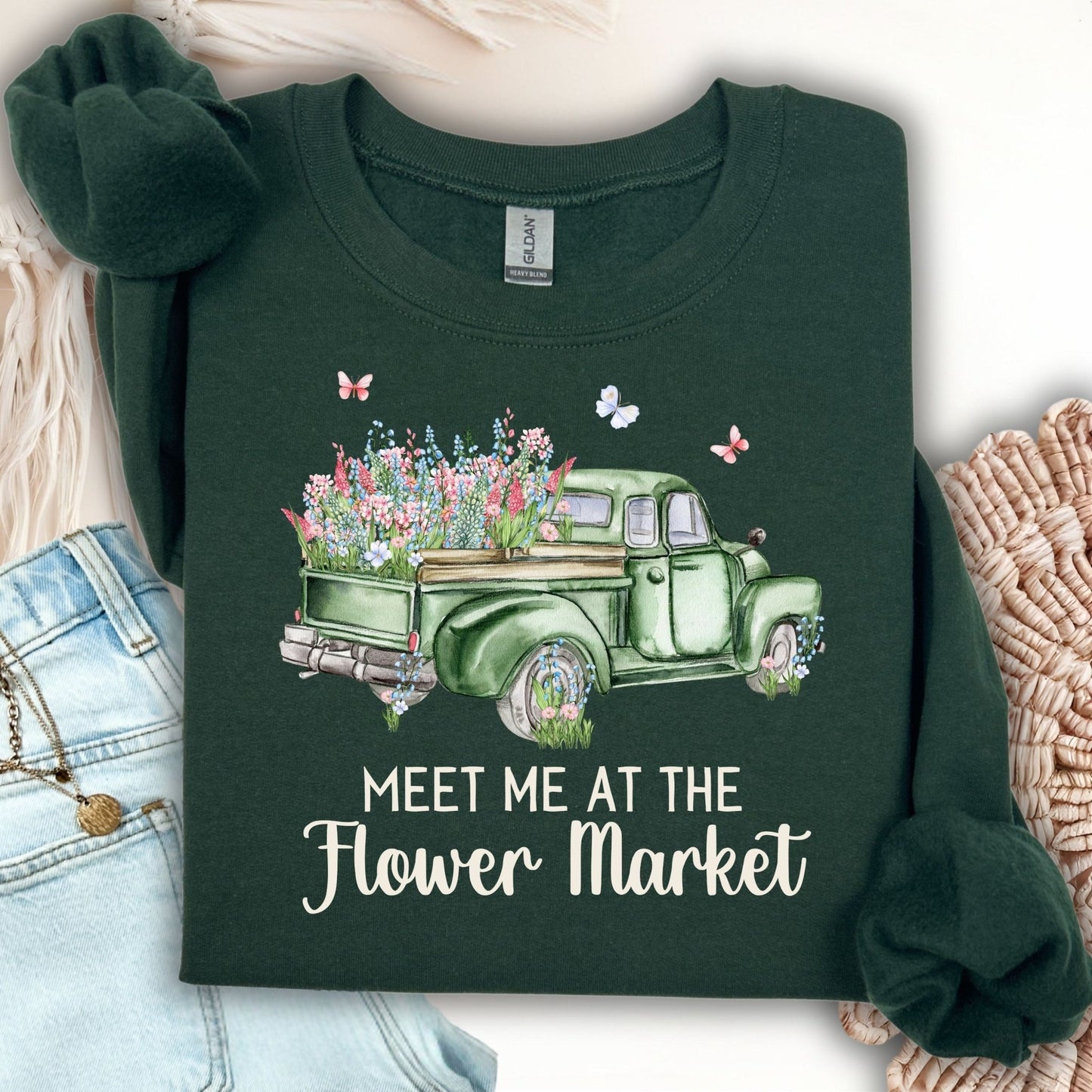 Meet Me at the Flower Market Vintage Sweatshirt