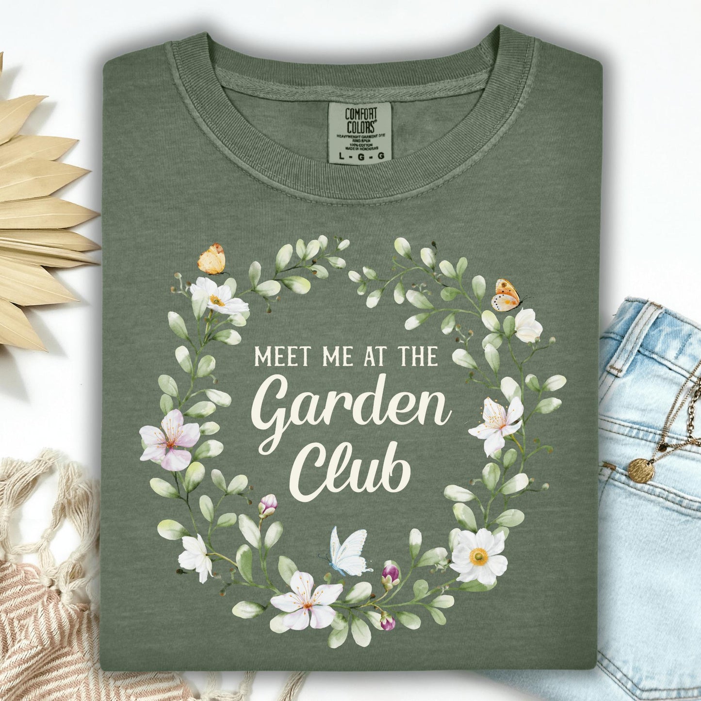 Wild Petal Threads T-Shirt S / moss Meet Me at the Garden Club T-Shirt
