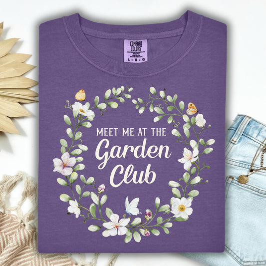 Wild Petal Threads T-Shirt S / grape Meet Me at the Garden Club T-Shirt