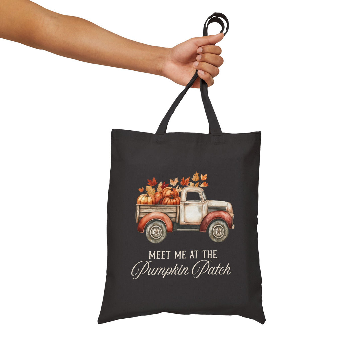 Meet Me at the Pumpkin Patch Vintage Pick Up Truck Tote Bag