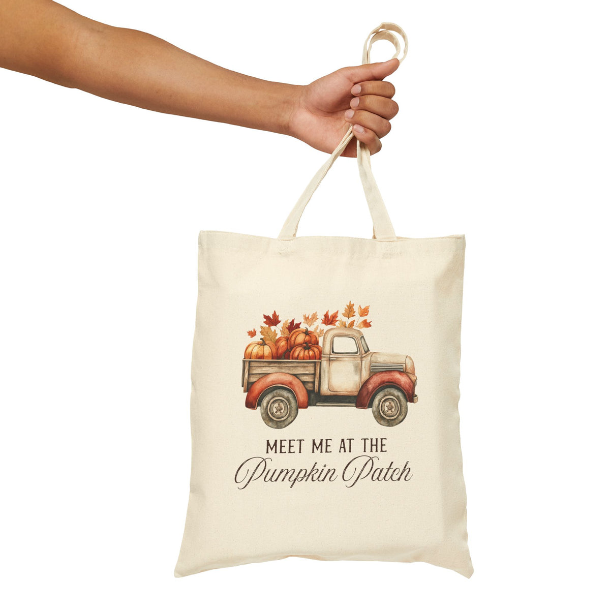Meet Me at the Pumpkin Patch Vintage Pick Up Truck Tote Bag