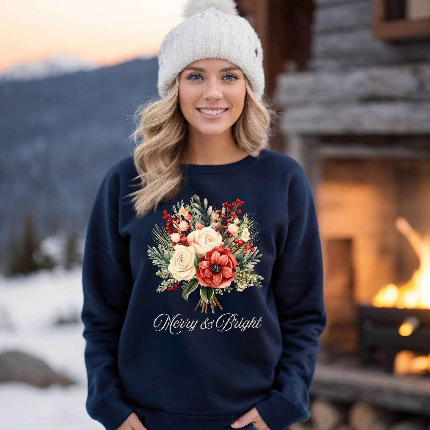 Merry & Bright Bouquet Sweatshirt