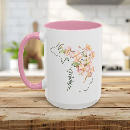 Michigan State Flower Mug — Apple Blossom (11/15oz)