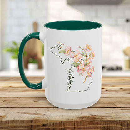 Michigan State Flower Mug — Apple Blossom (11/15oz)