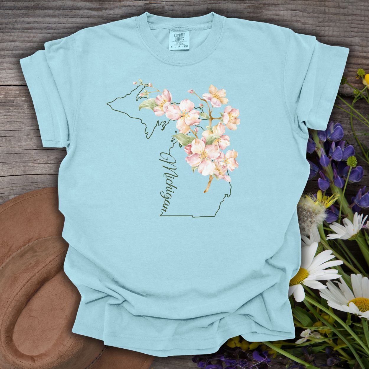 Michigan State Flower T-Shirt - Apple Blossom