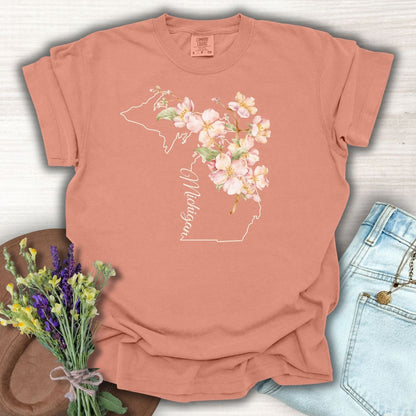 Michigan State Flower T-Shirt - Apple Blossom