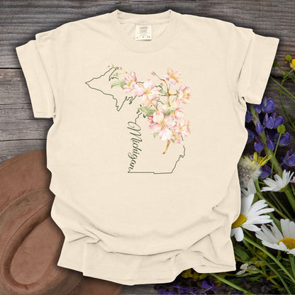 Michigan State Flower T-Shirt - Apple Blossom