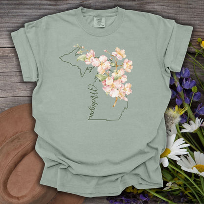 Michigan State Flower T-Shirt - Apple Blossom