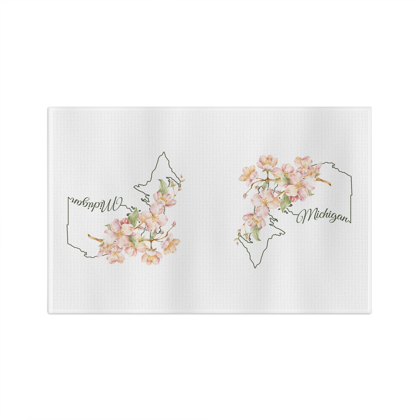 Michigan State Flower Tea Towel — Apple Blossom