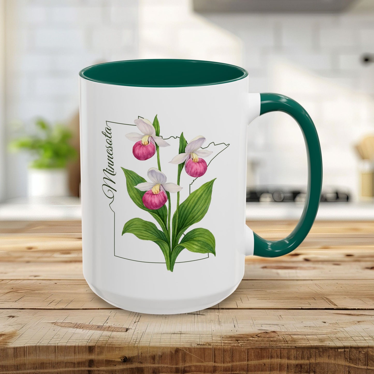 Minnesota State Flower Mug - Showy Lady's Slipper (11/15oz)