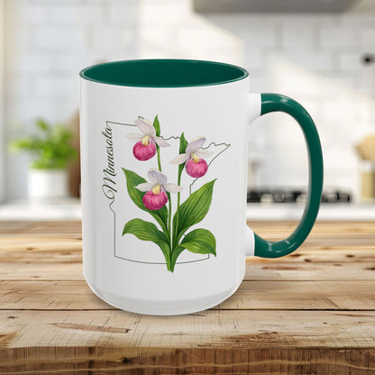 Minnesota State Flower Mug - Showy Lady's Slipper (11/15oz)