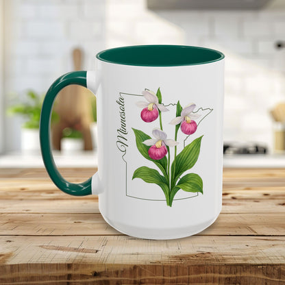 Minnesota State Flower Mug - Showy Lady's Slipper (11/15oz)