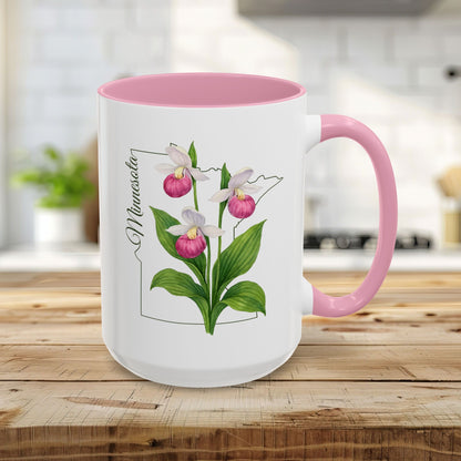 Minnesota State Flower Mug - Showy Lady's Slipper (11/15oz)